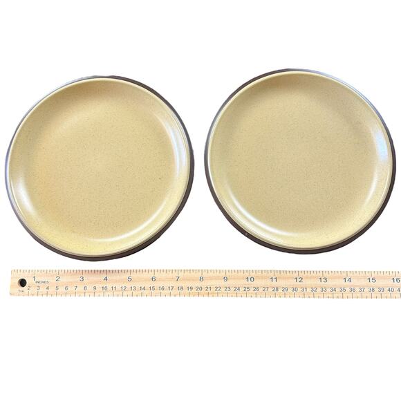 Noritake Folkstone Equator Service For 2 Beige 10 Piece Brown Two Tone Stoneware - Picture 6 of 12